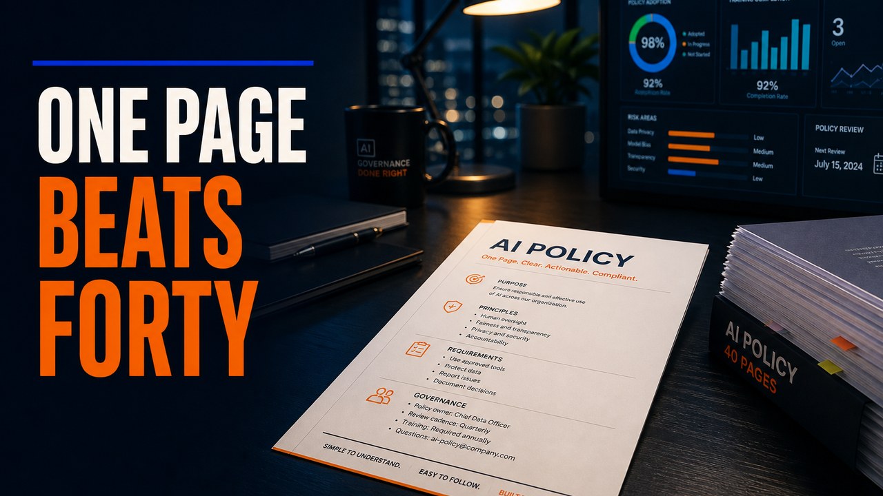 one page ai policy beats 40 page